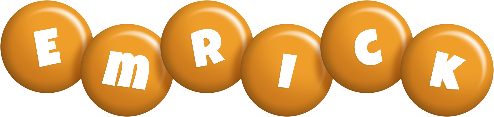 Emrick candy-orange logo
