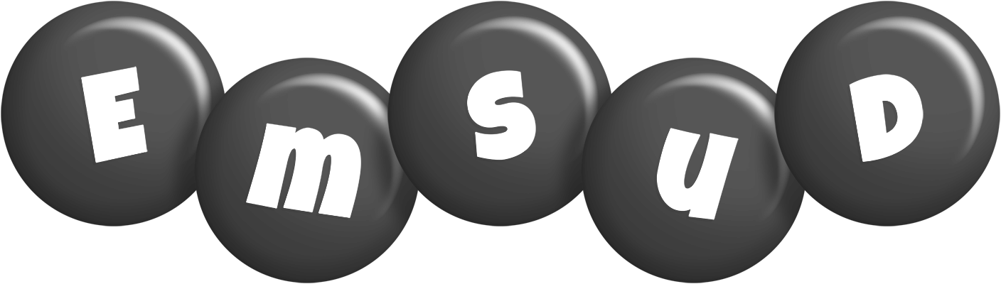 Emsud candy-black logo