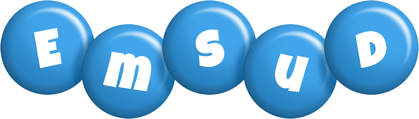 Emsud candy-blue logo