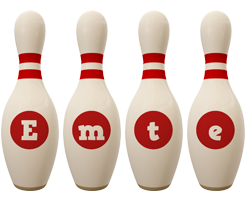 Emte bowling-pin logo