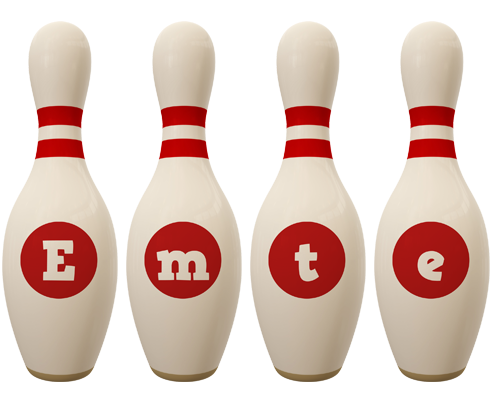 Emte bowling-pin logo