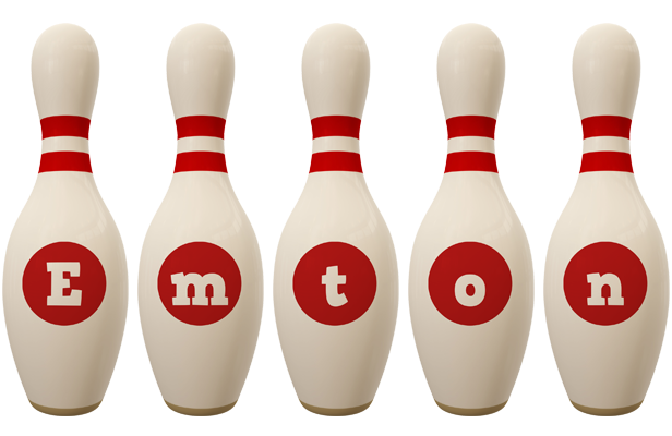 Emton bowling-pin logo