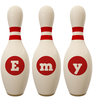 Emy bowling-pin logo