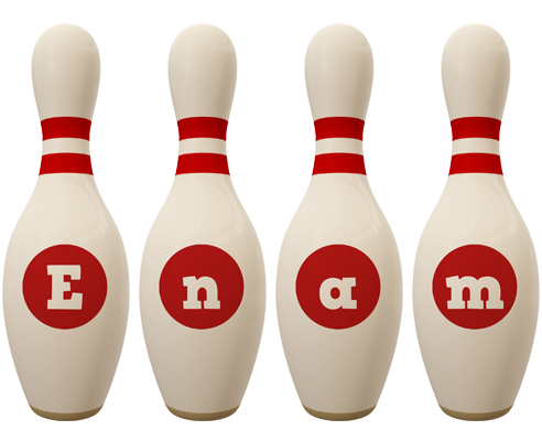 Enam bowling-pin logo