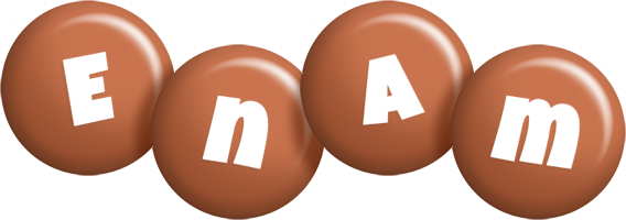Enam candy-brown logo