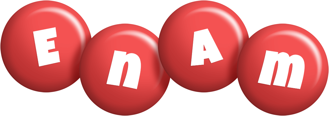 Enam candy-red logo