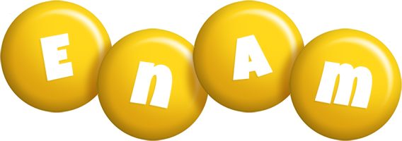 Enam candy-yellow logo