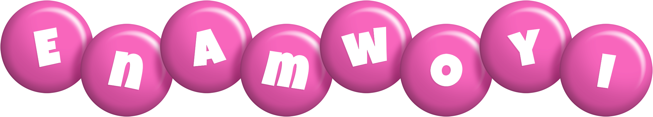Enamwoyi candy-pink logo