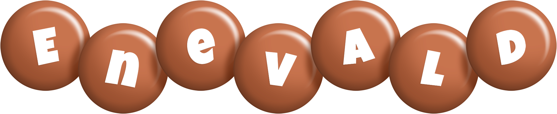 Enevald candy-brown logo