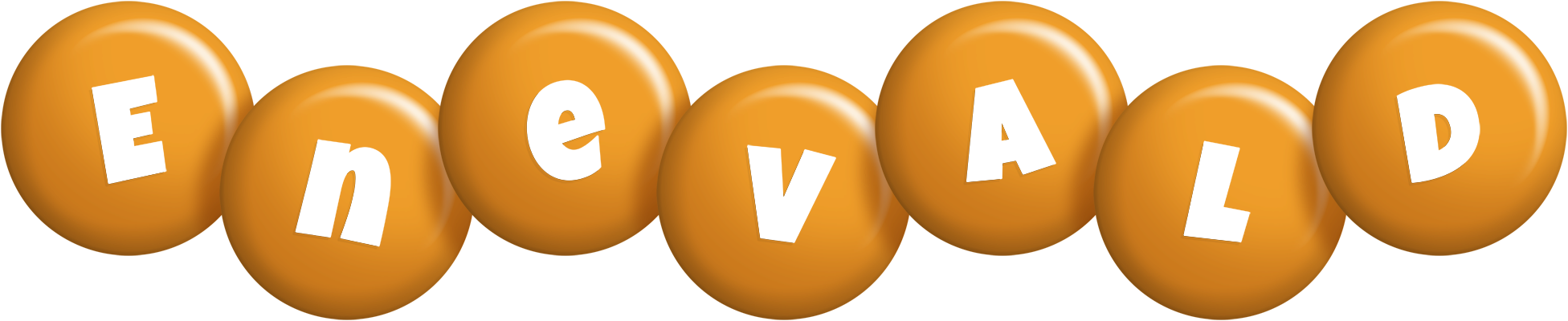 Enevald candy-orange logo