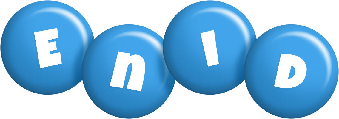 Enid candy-blue logo