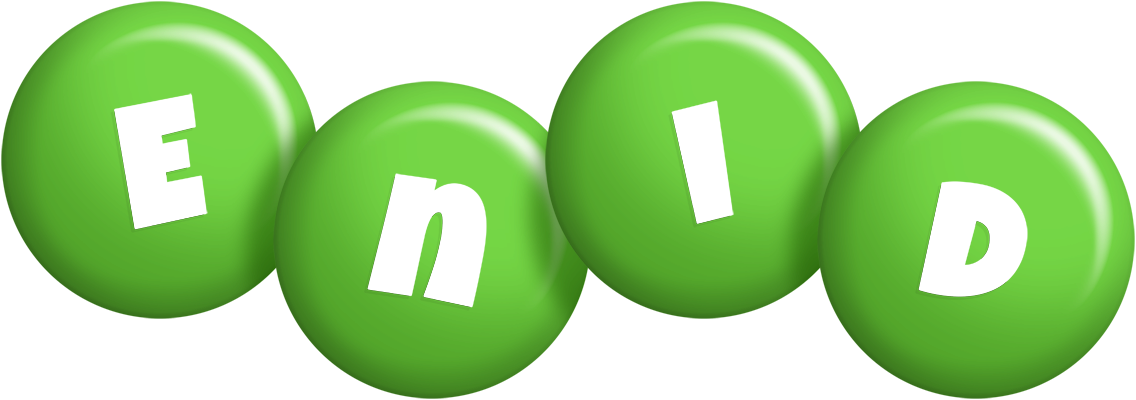 Enid candy-green logo