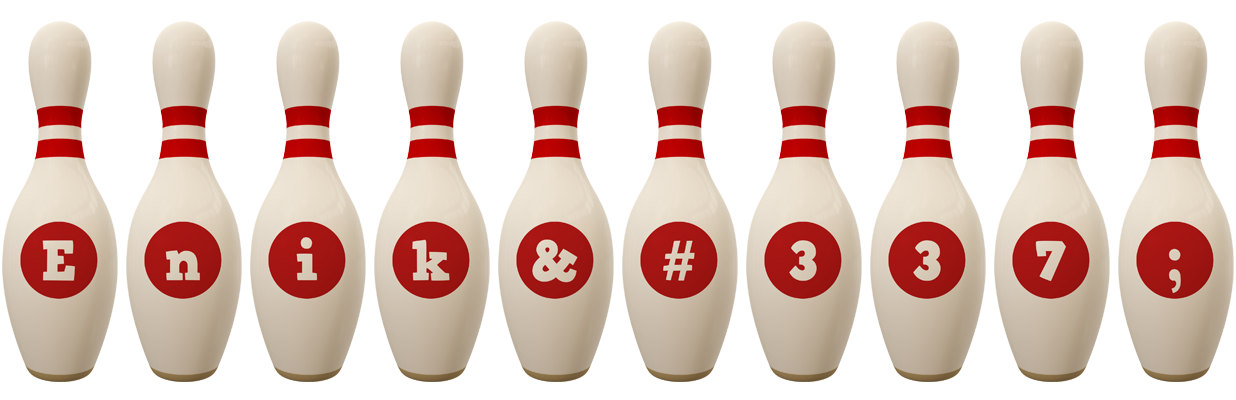 Enikő bowling-pin logo