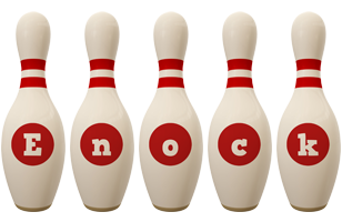 Enock bowling-pin logo