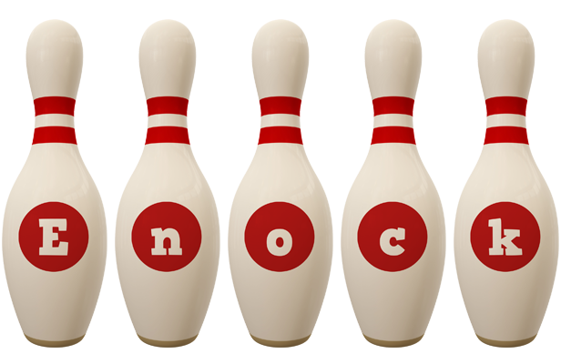 Enock bowling-pin logo