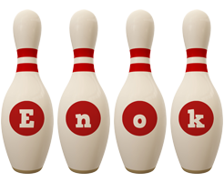 Enok bowling-pin logo