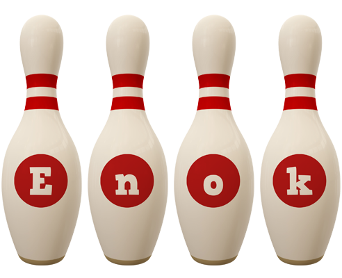 Enok bowling-pin logo