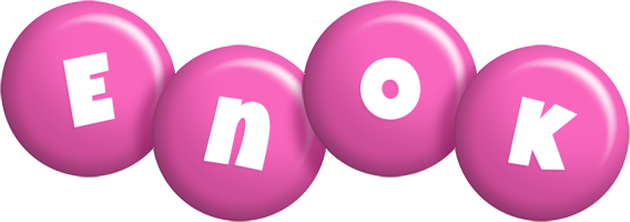 Enok candy-pink logo