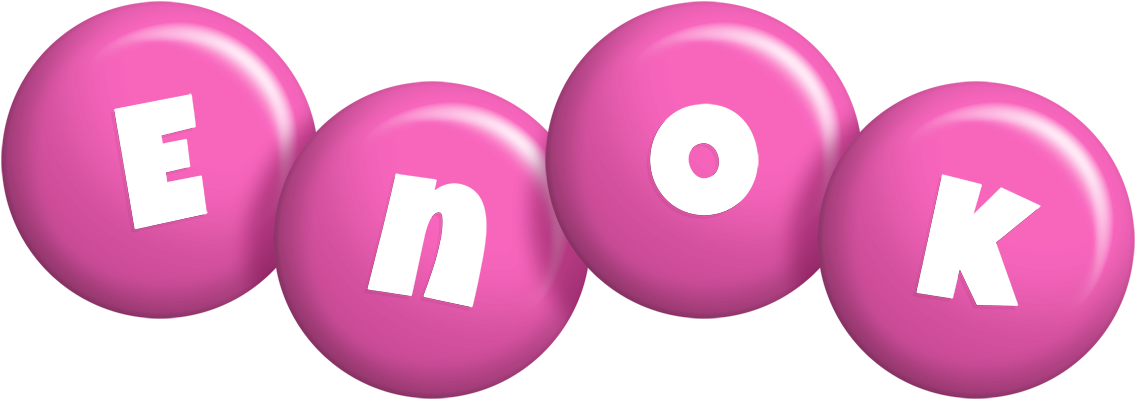 Enok candy-pink logo