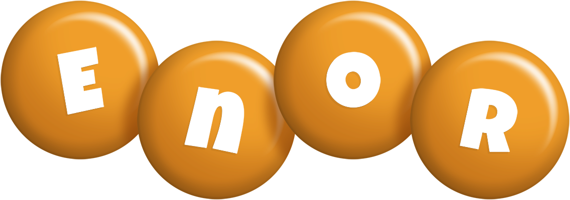 Enor candy-orange logo