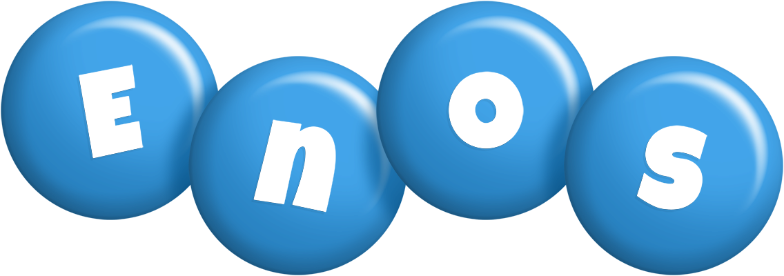 Enos candy-blue logo