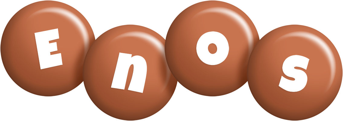 Enos candy-brown logo