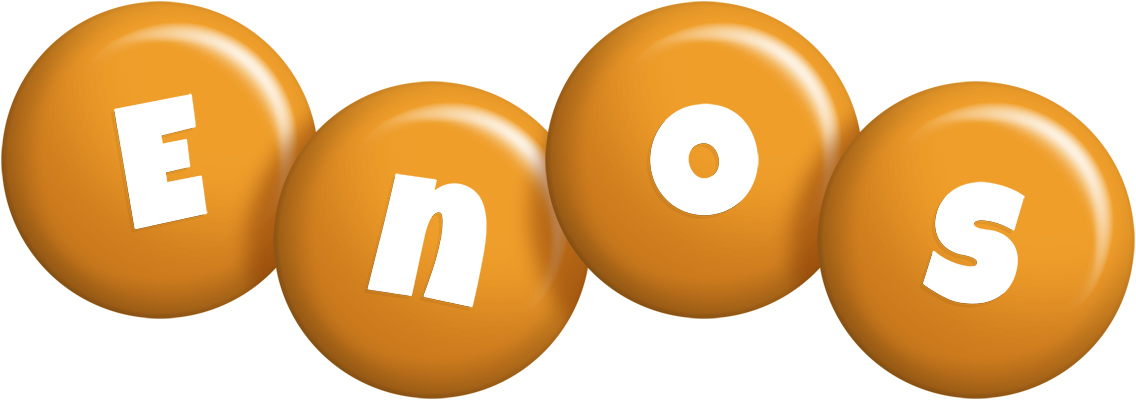 Enos candy-orange logo