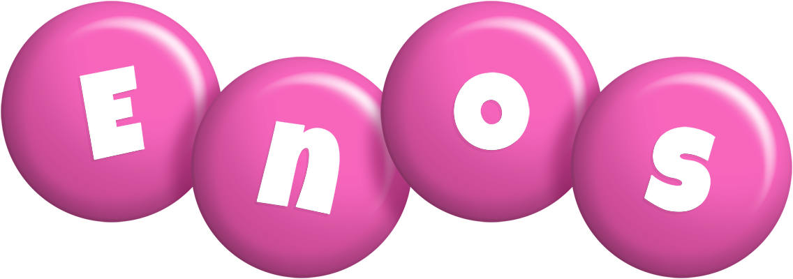 Enos candy-pink logo
