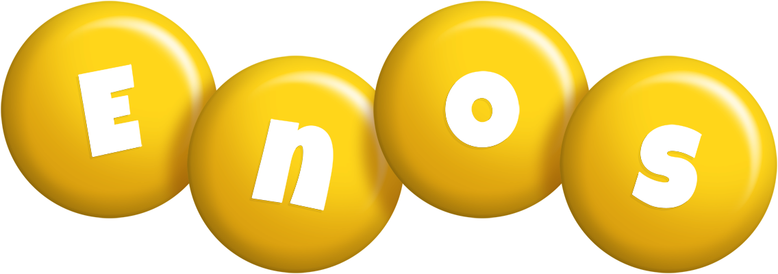 Enos candy-yellow logo