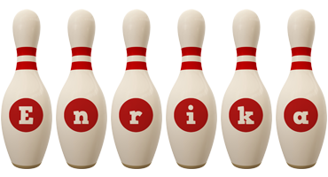 Enrika bowling-pin logo