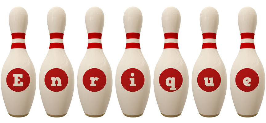 Enrique bowling-pin logo