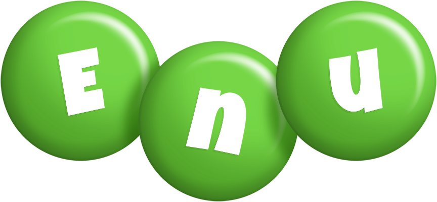 Enu candy-green logo