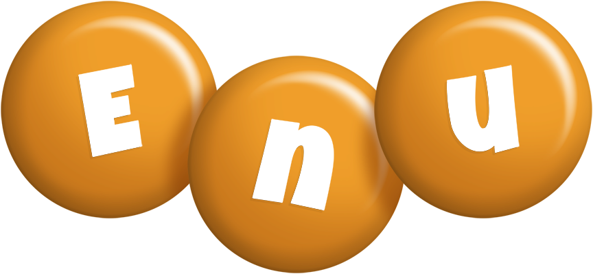 Enu candy-orange logo