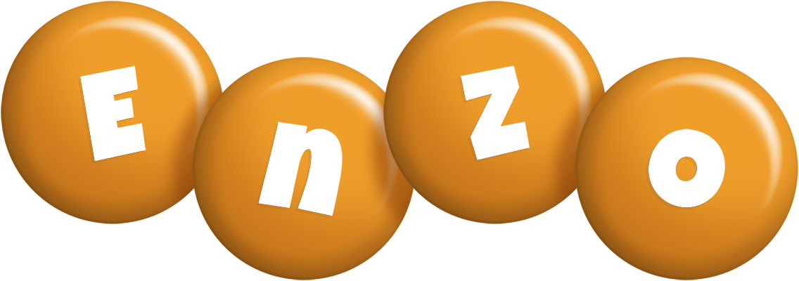 Enzo candy-orange logo