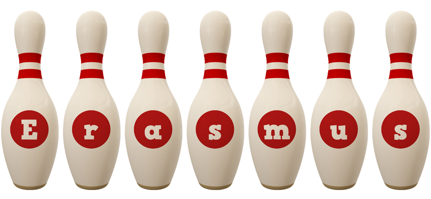 Erasmus bowling-pin logo
