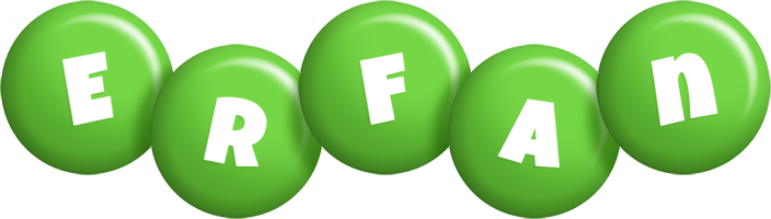 Erfan candy-green logo
