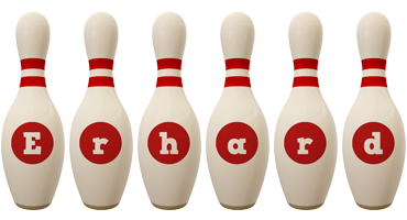 Erhard bowling-pin logo