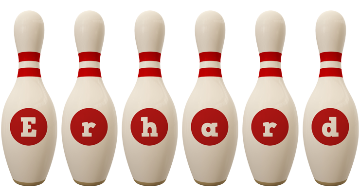 Erhard bowling-pin logo