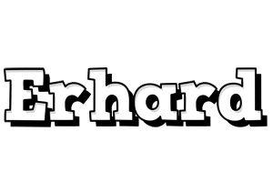Erhard snowing logo