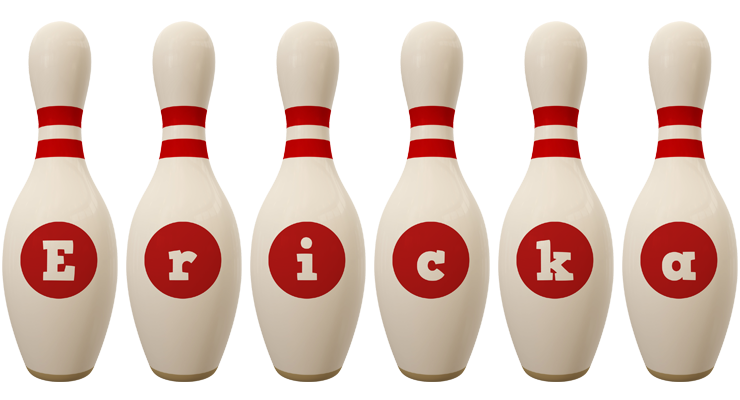 Ericka bowling-pin logo