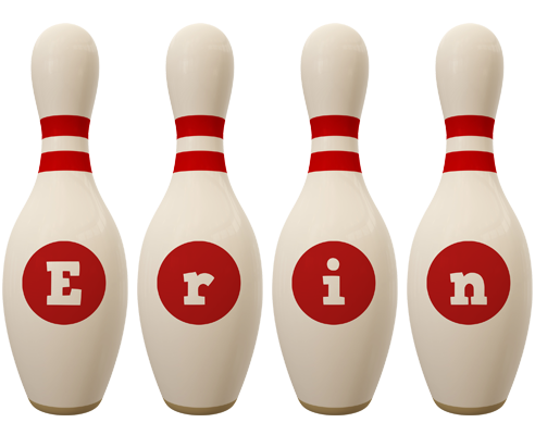 Erin bowling-pin logo