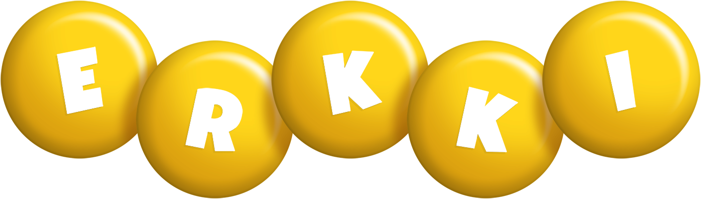 Erkki candy-yellow logo
