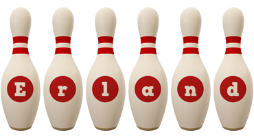 Erland bowling-pin logo