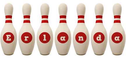 Erlanda bowling-pin logo