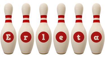 Erleta bowling-pin logo