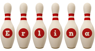 Erlina bowling-pin logo