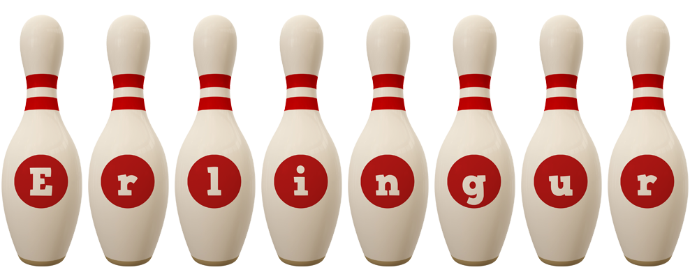 Erlingur bowling-pin logo