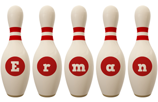 Erman bowling-pin logo