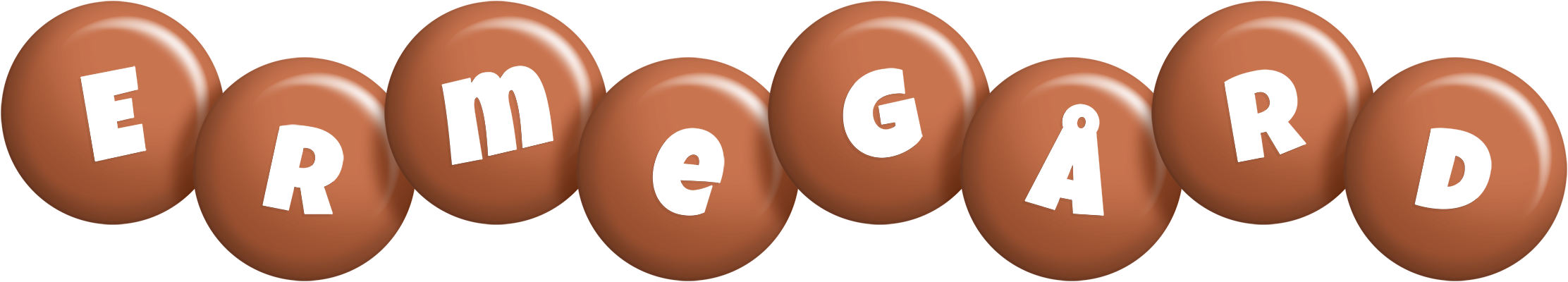 Ermegård candy-brown logo