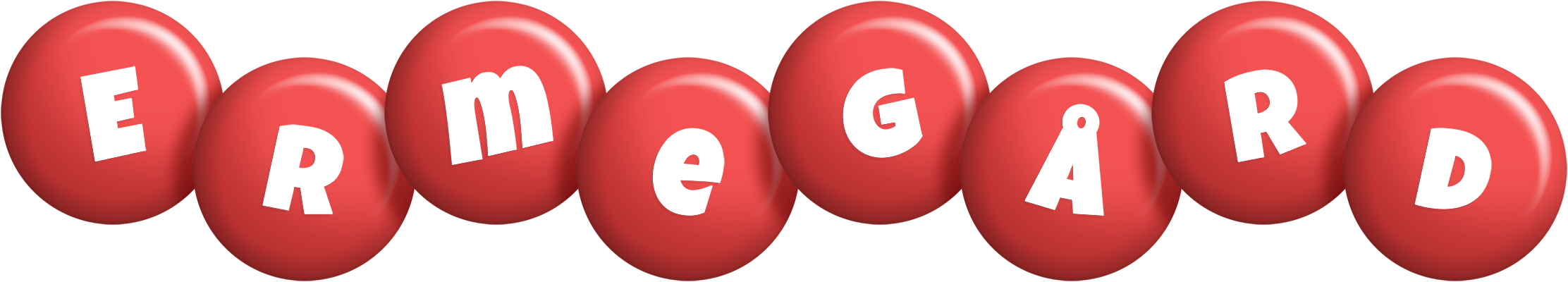 Ermegård candy-red logo
